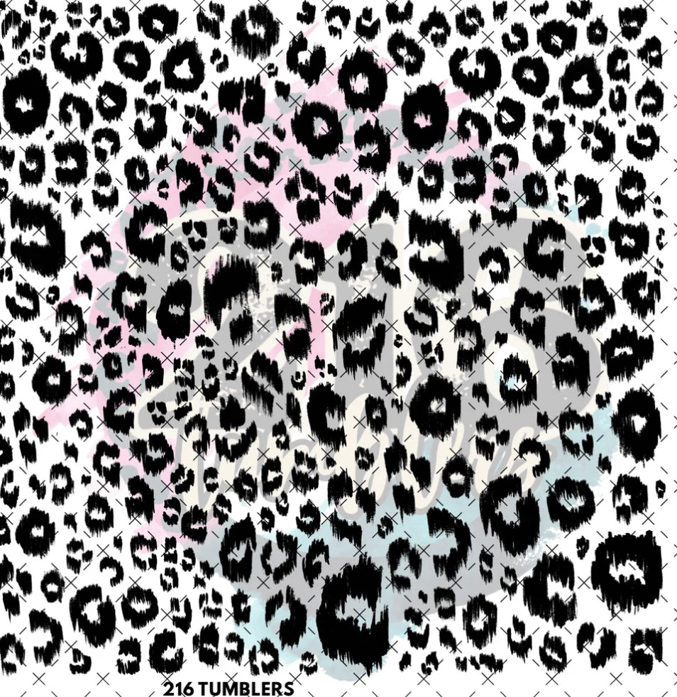 Throw Down Leopard Print Black