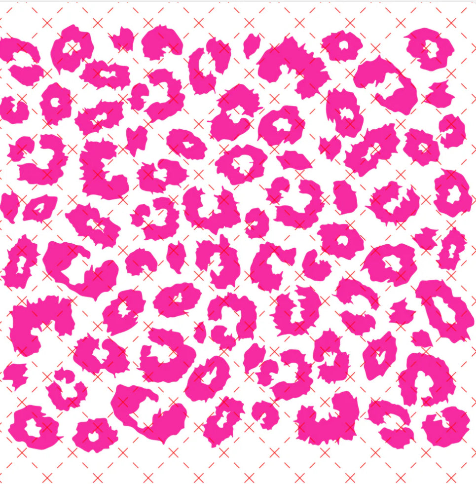 Hot Pink Jagged Leopard Print