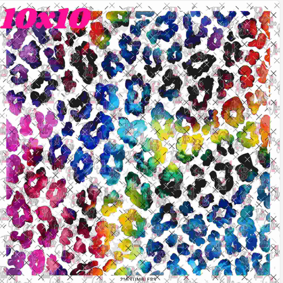 Rainbow Leopard Print