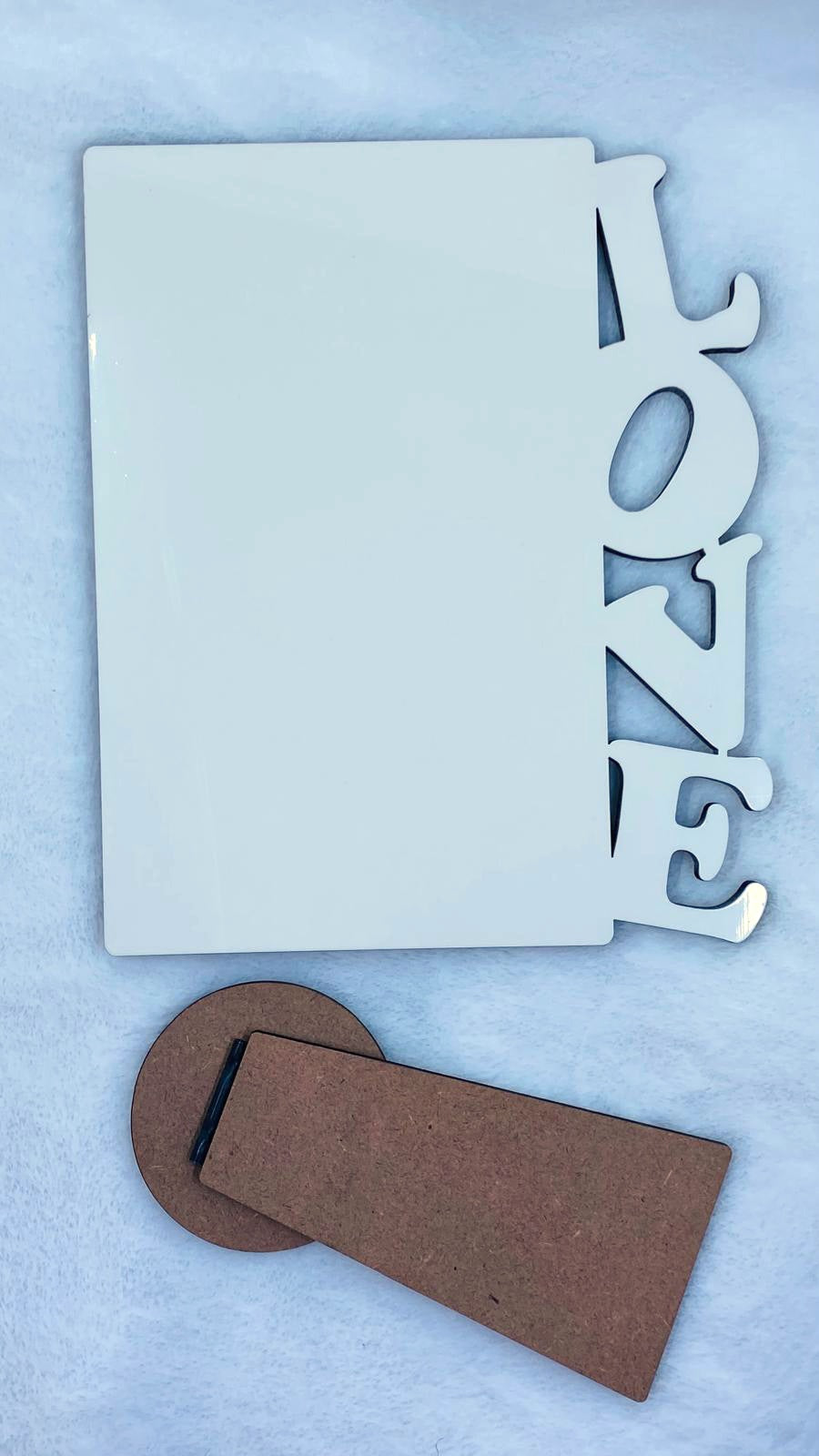 6” LOVE MDF photo frame with Stand