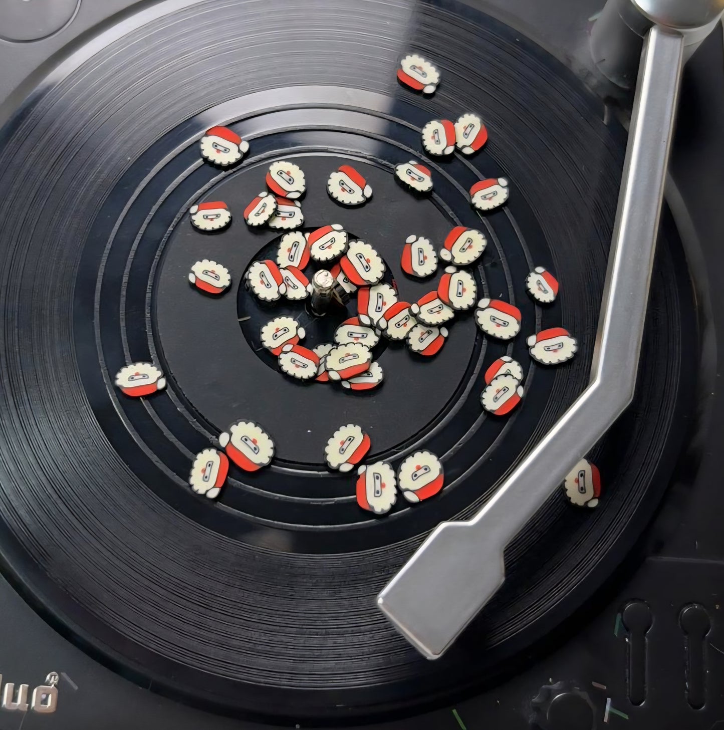 Santa Claus Heads Polymer Clay Slices