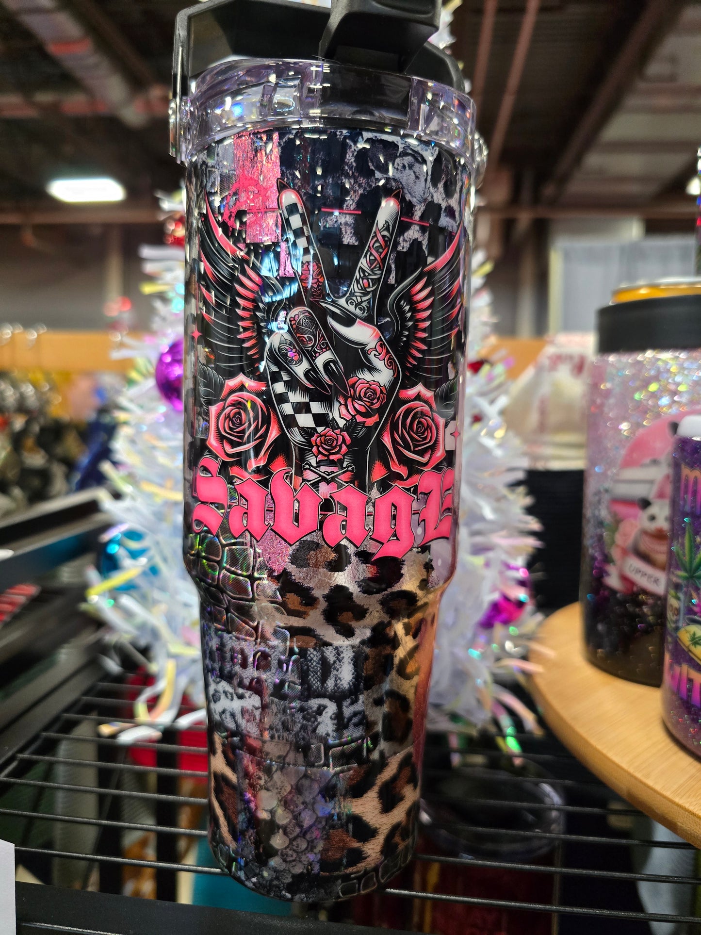 #52 30oz Pink Savage Tri-Sip