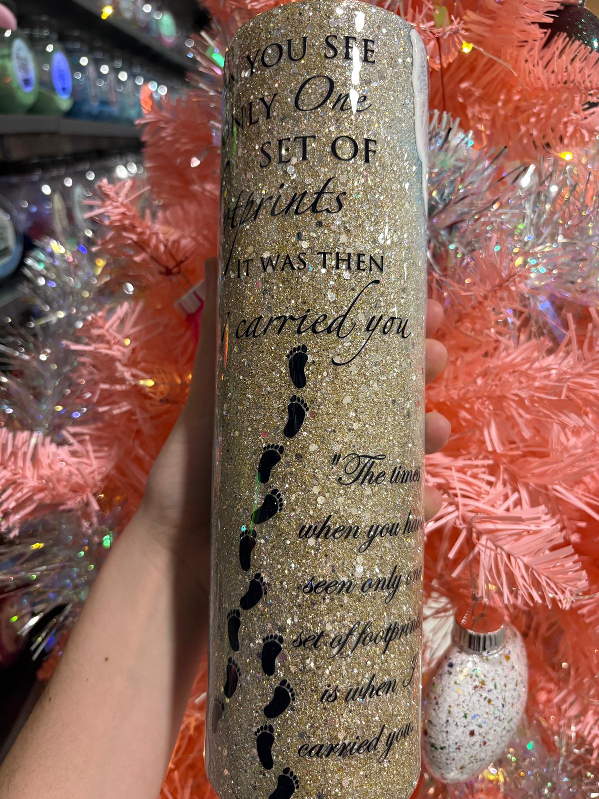 #31 32oz Footprints Beach tumbler