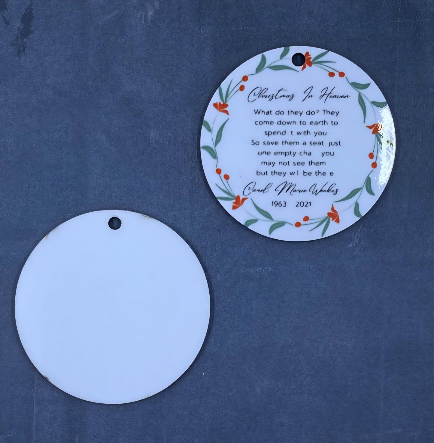 MDF 3” Round Ornament