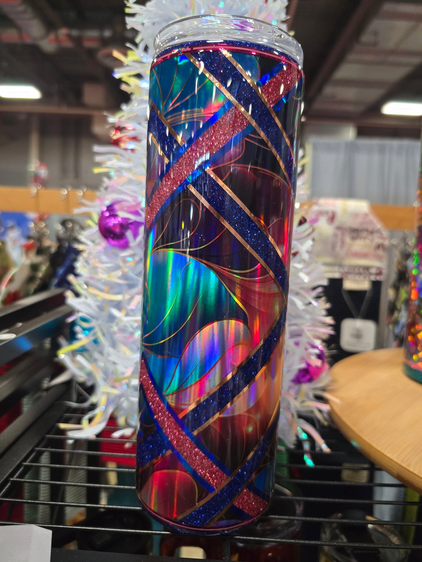 #56 30oz Holographic Floral Template straight