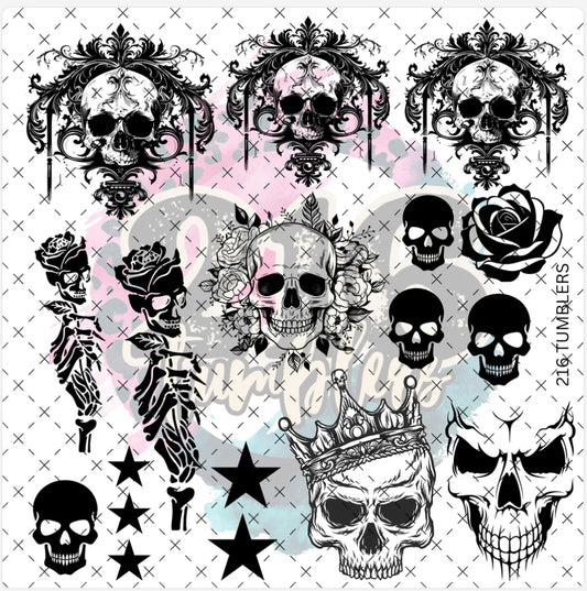 216 UVDTF - #120 Skull Outline
