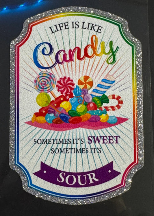 216 UVDTF - #35 Glittery Candy Label