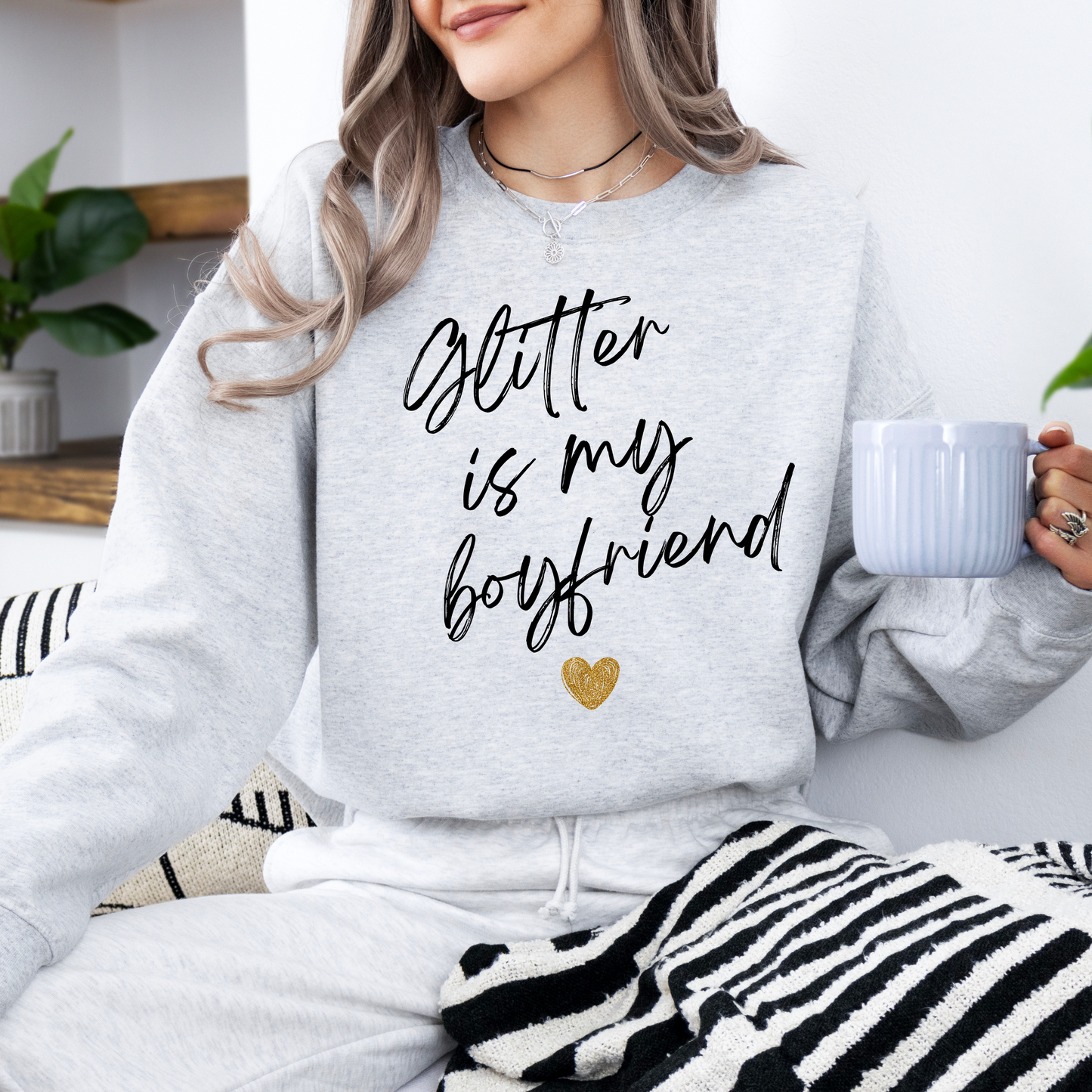 Glitter Is My Girlfriend Crew Neck Sweatshirt PRE-ORDER