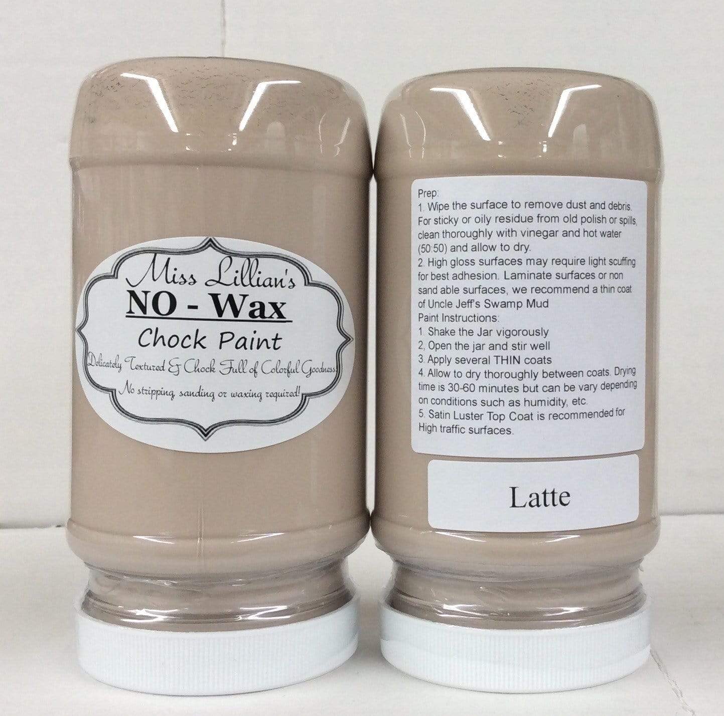 Miss Lillians Chock Paint Chock Paint 8 OZ SAMPLE Miss Lillian's NO WAX Chock Paint - Latte