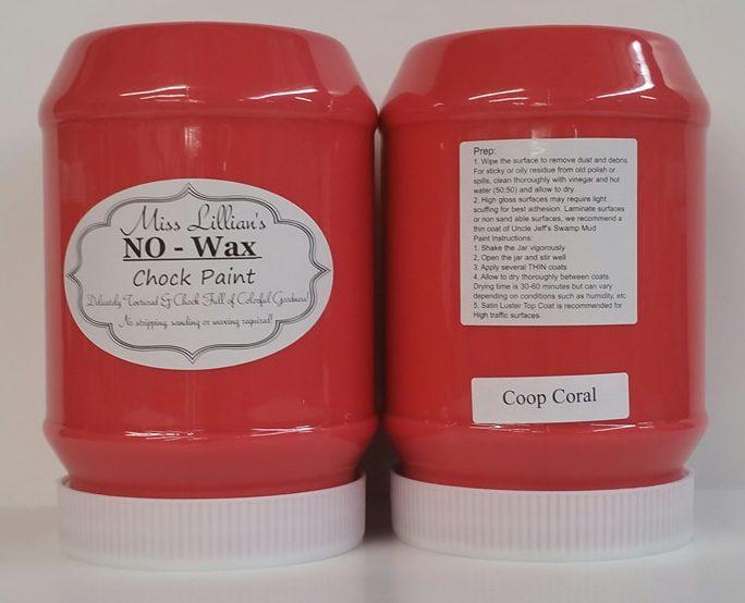 Miss Lillians Chock Paint Chock Paint Miss Lillian's NO WAX Chock Paint - Coop Coral