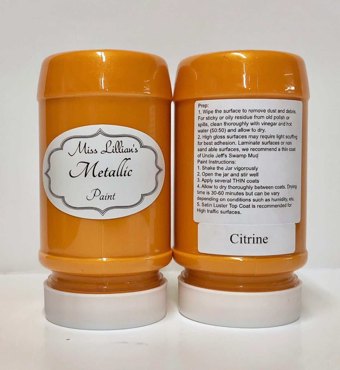 Miss Lillians Chock Paint Metallic Paints 8 Oz Sample Miss Lillian's Metallic Paint - Citrine