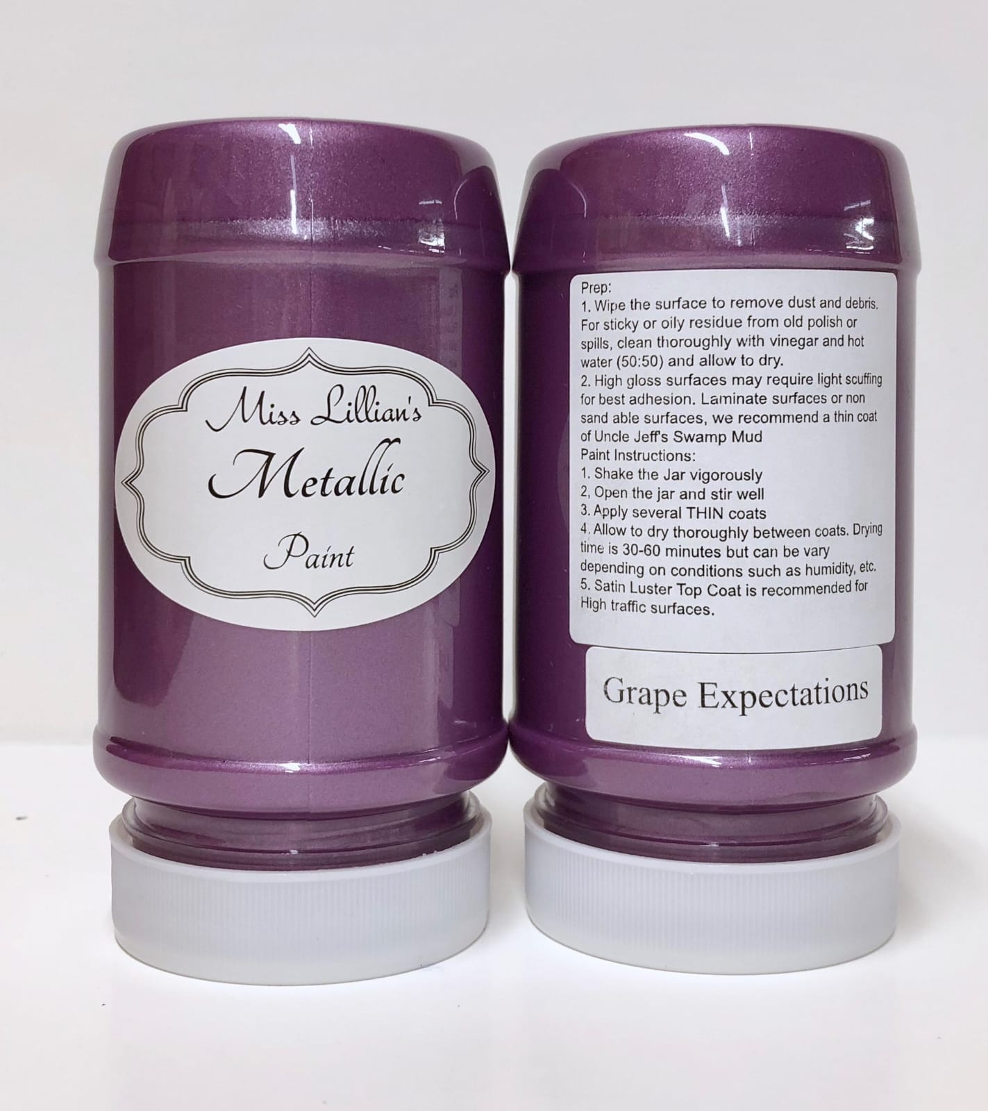 Miss Lillians Chock Paint Metallic Paints 8 Oz Sample Miss Lillian's Metallic Paint - Grape Expectations