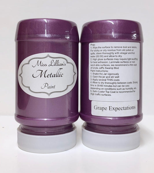 Miss Lillians Chock Paint Metallic Paints 8 Oz Sample Miss Lillian's Metallic Paint - Grape Expectations