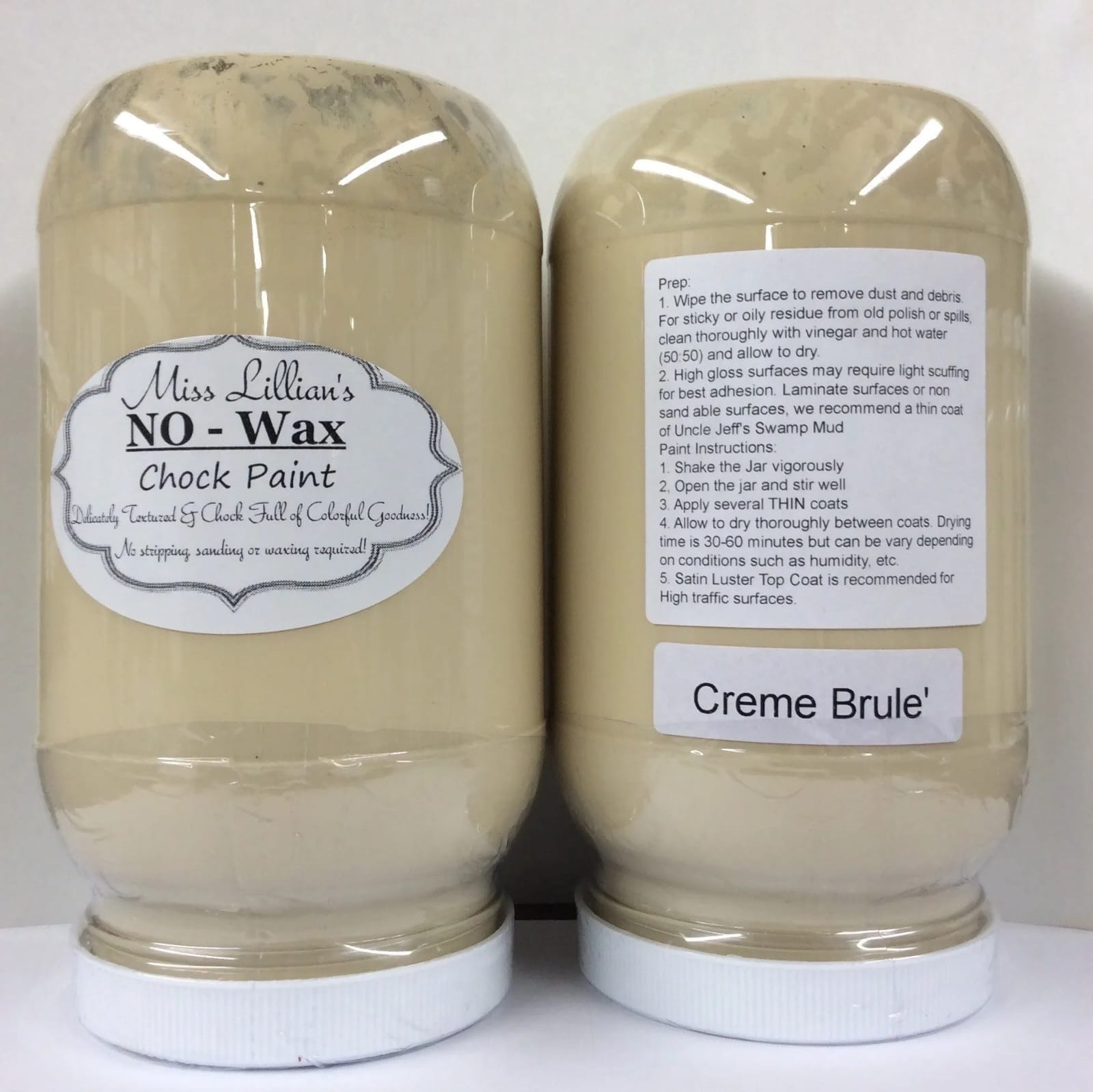 Miss Lillians Chock Paint Miss Lillians Chock Paint 8 OZ SAMPLE Miss Lillian's NO WAX Chock Paint - Creme Brule