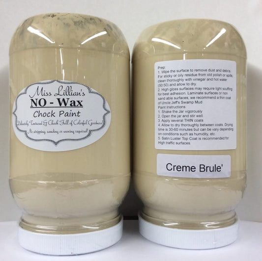 Miss Lillians Chock Paint Miss Lillians Chock Paint 8 OZ SAMPLE Miss Lillian's NO WAX Chock Paint - Creme Brule