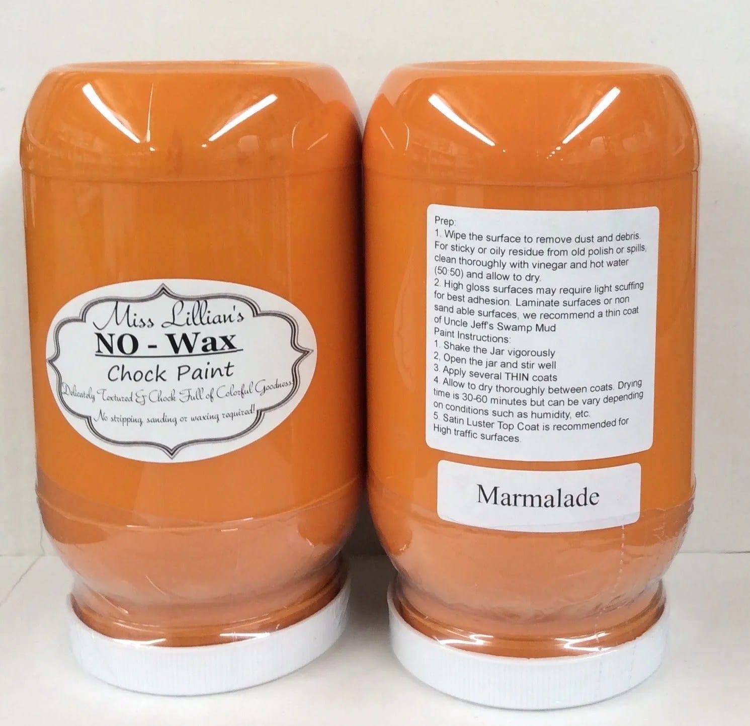 Miss Lillians Chock Paint Miss Lillians Chock Paint 8 OZ SAMPLE Miss Lillian's NO WAX Chock Paint - Marmalade