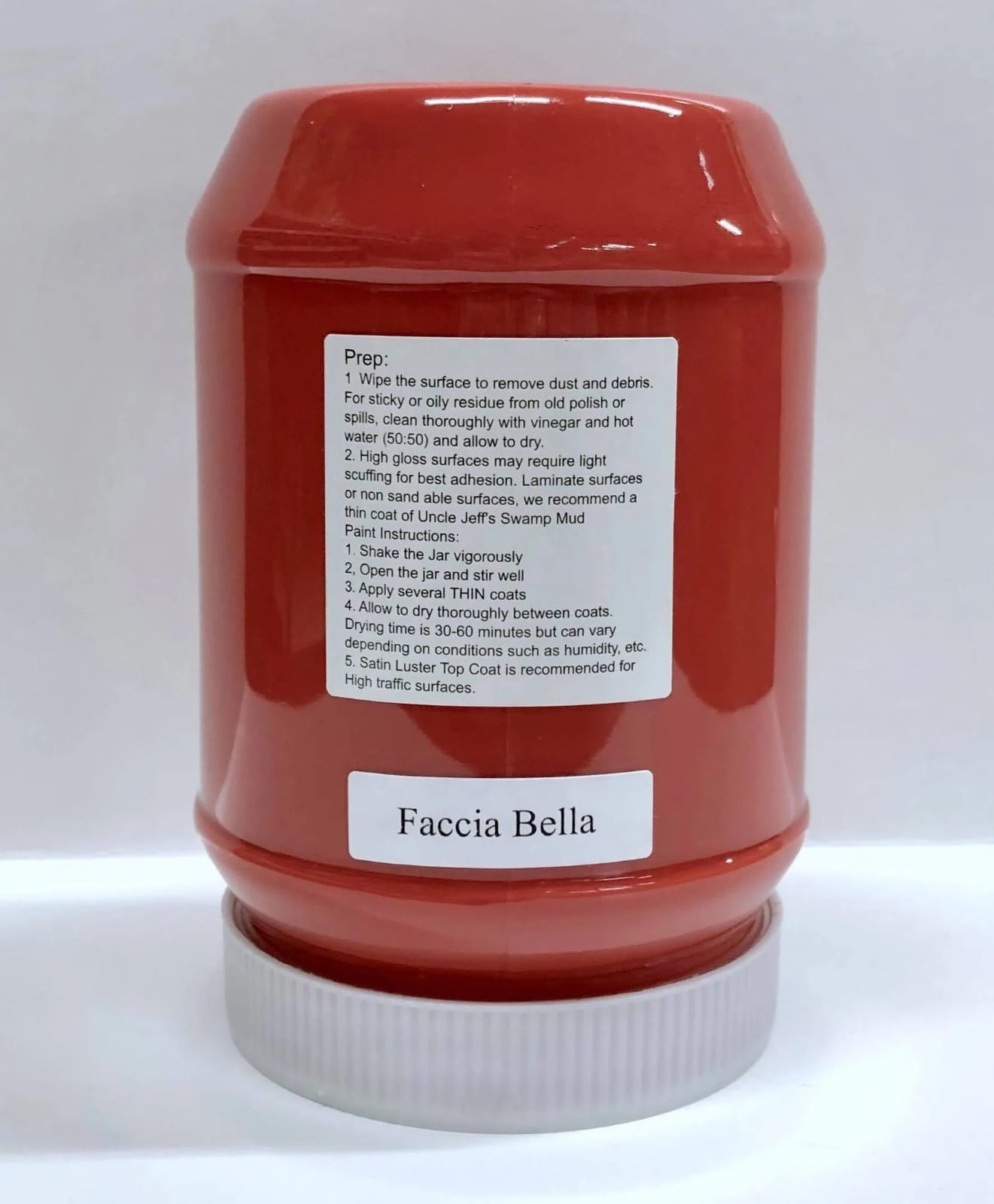 Miss Lillians Chock Paint Miss Lillians Chock Paint 8 OZ SAMPLE / Red Miss Lillian's NO WAX Chock Paint - Faccia Bella