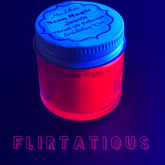 Miss Lillians Chock Paint Neon Waxes FLIRTACIOUS-NEON Gilding Wax Jewels (Flamingo Pink)