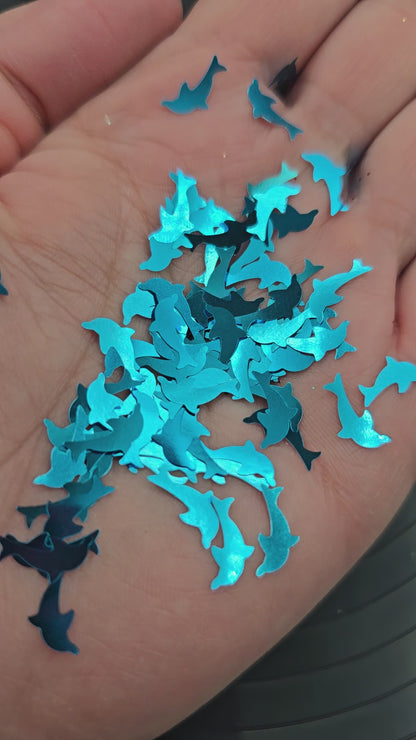 Metallic Blue Dolphins