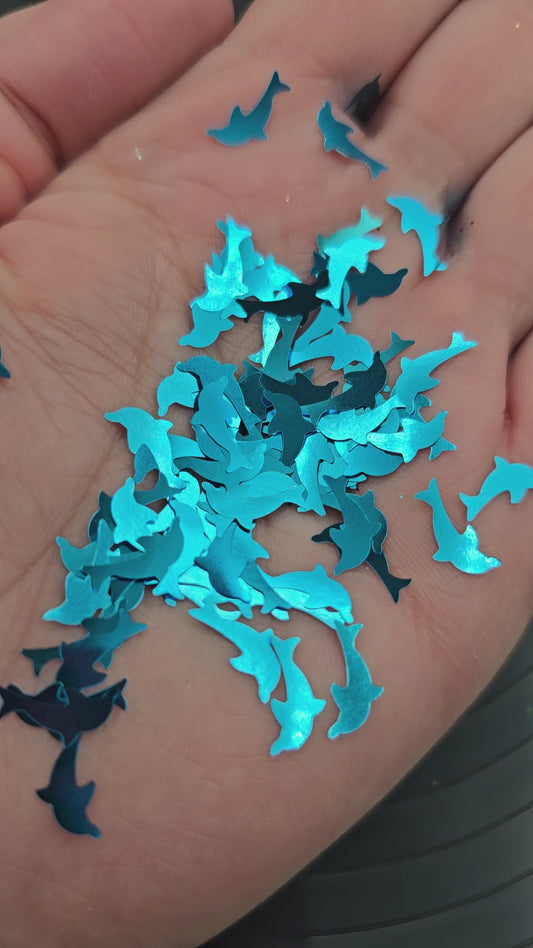 Metallic Blue Dolphins