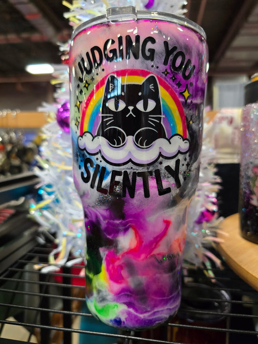 #23 30oz Neon Ink Swirl Twist Silently Judging