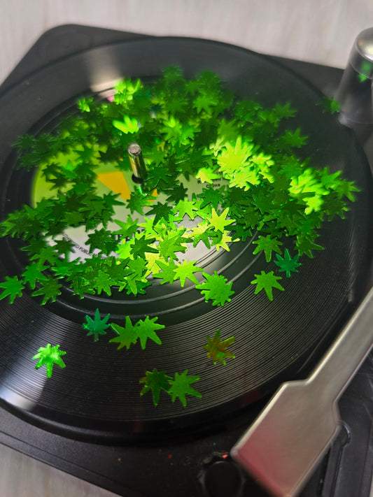 Holographic 420 leaves