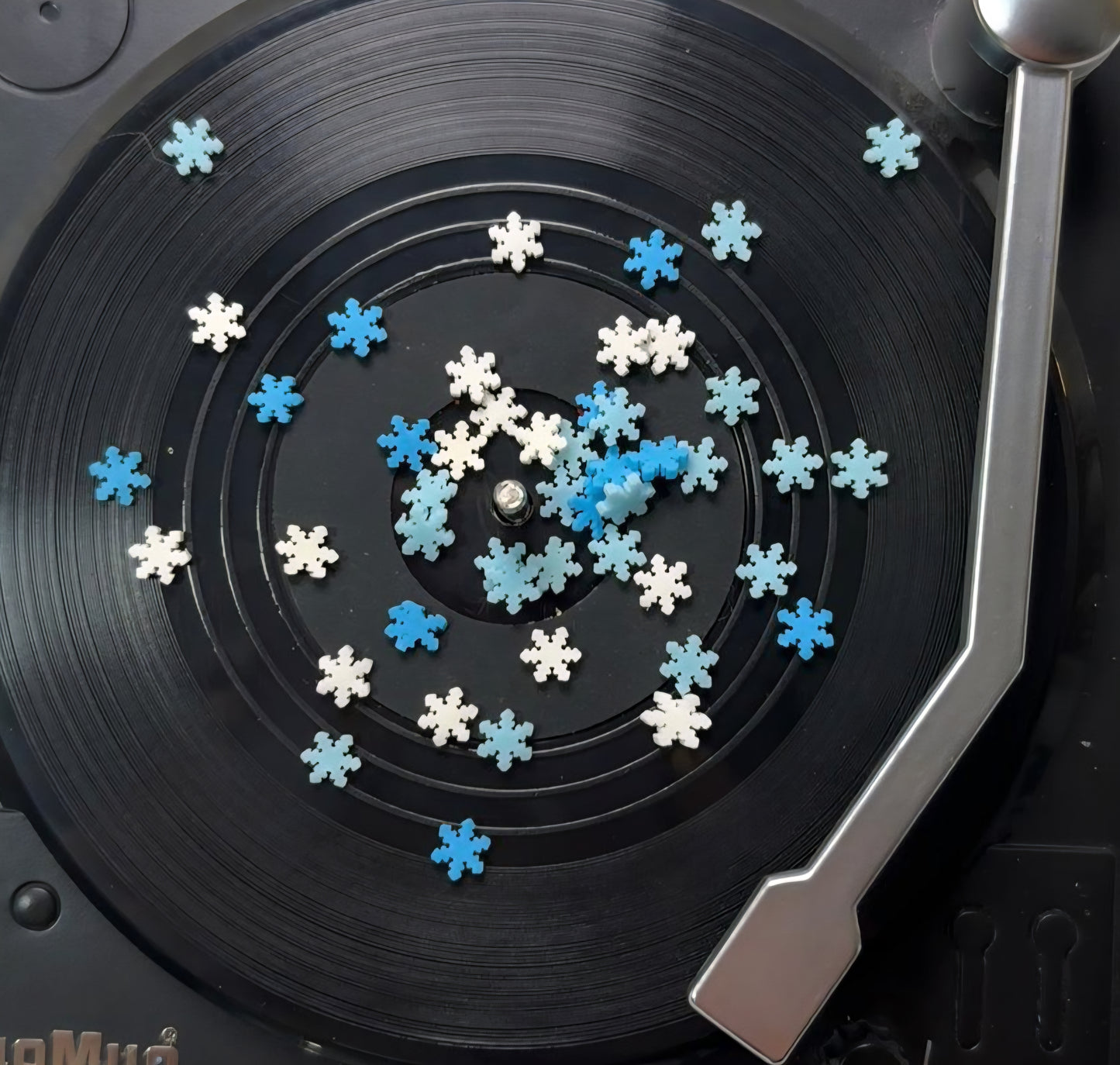 Blue & White Small Snowflake Polymers