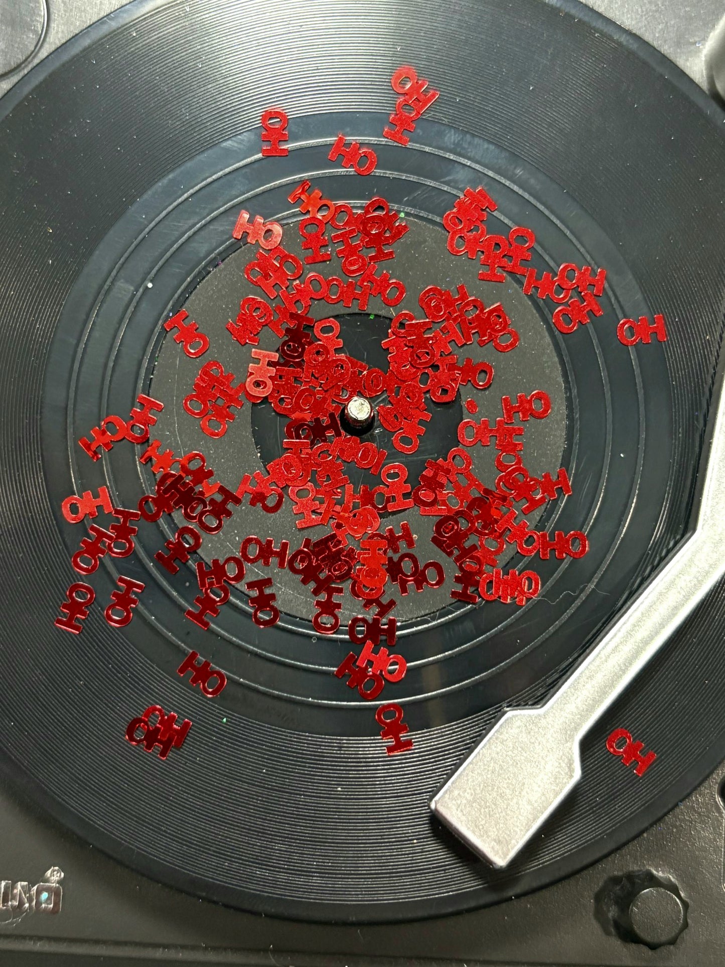 Red Ho Ho Shape Glitter