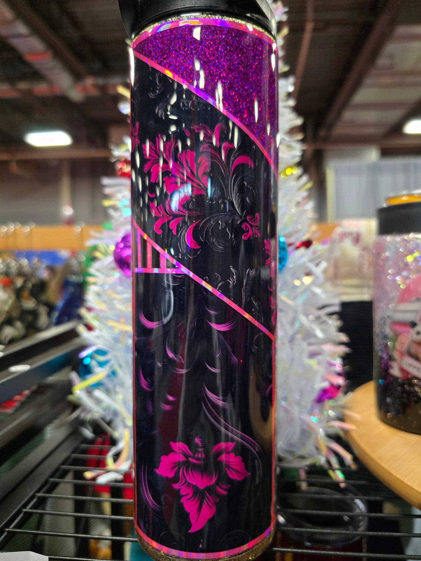 #74 32oz Dark Pink Mixed Media