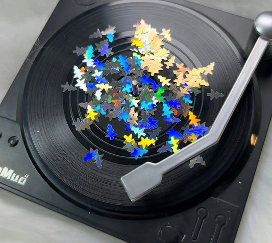 Silver Holographic Christmas Tree Shape Glitter