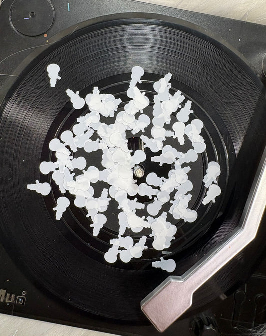 White Snowman Shape Glitter