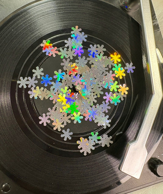 Silver Holographic Small Snowflakes