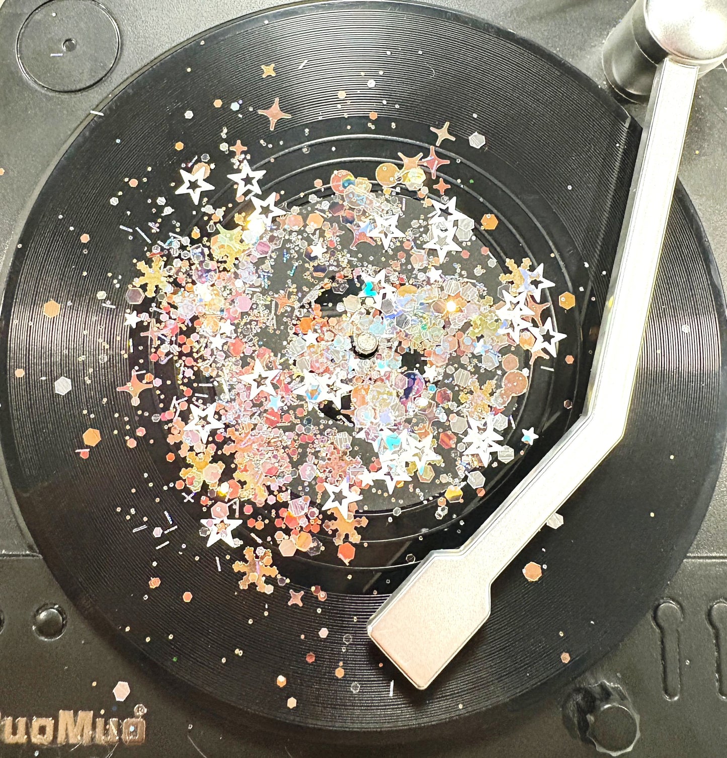 Wite Opal Glitter Star & snowman Mix