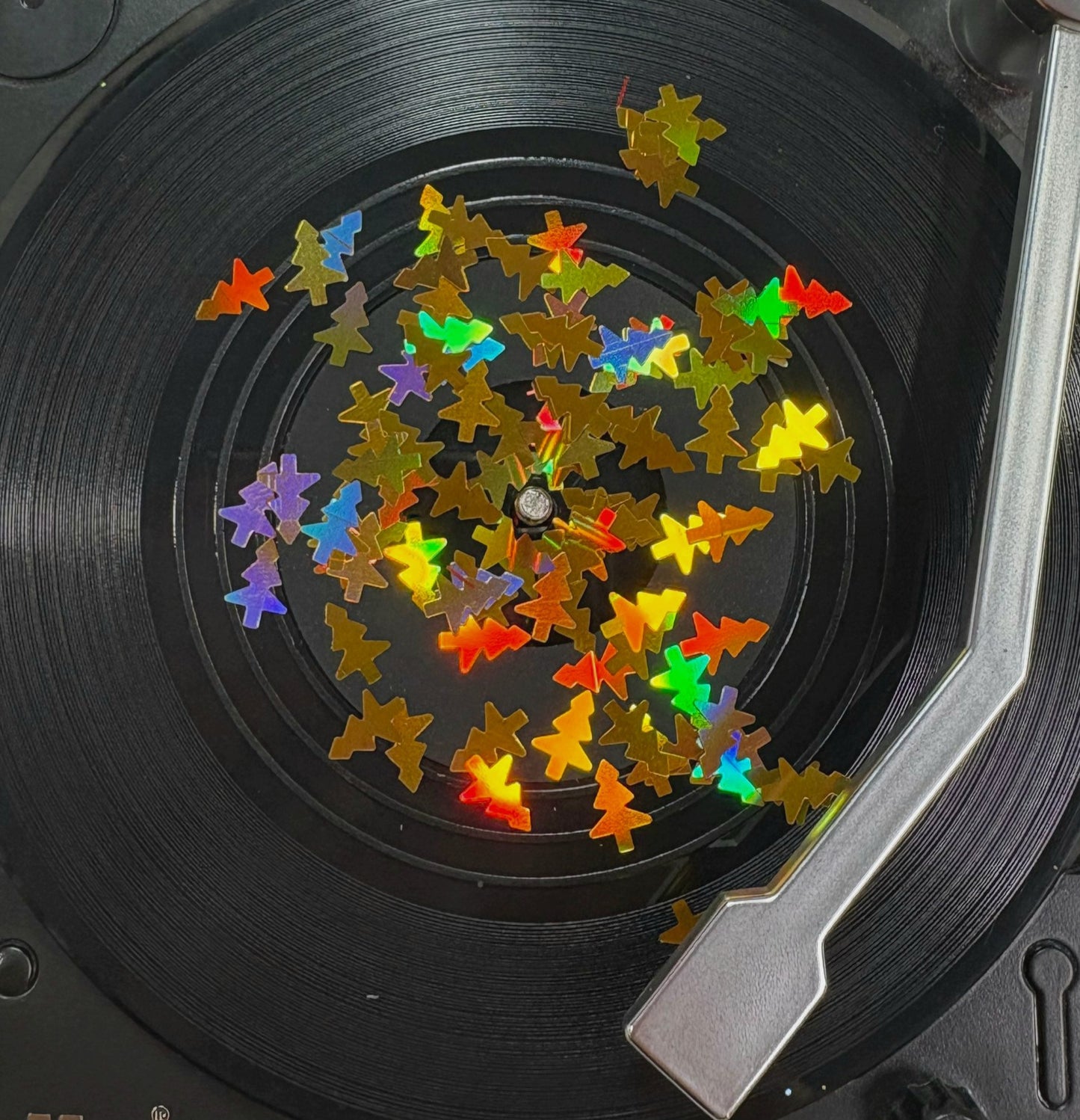 Gold Holographic Christmas Tree Shape Glitter