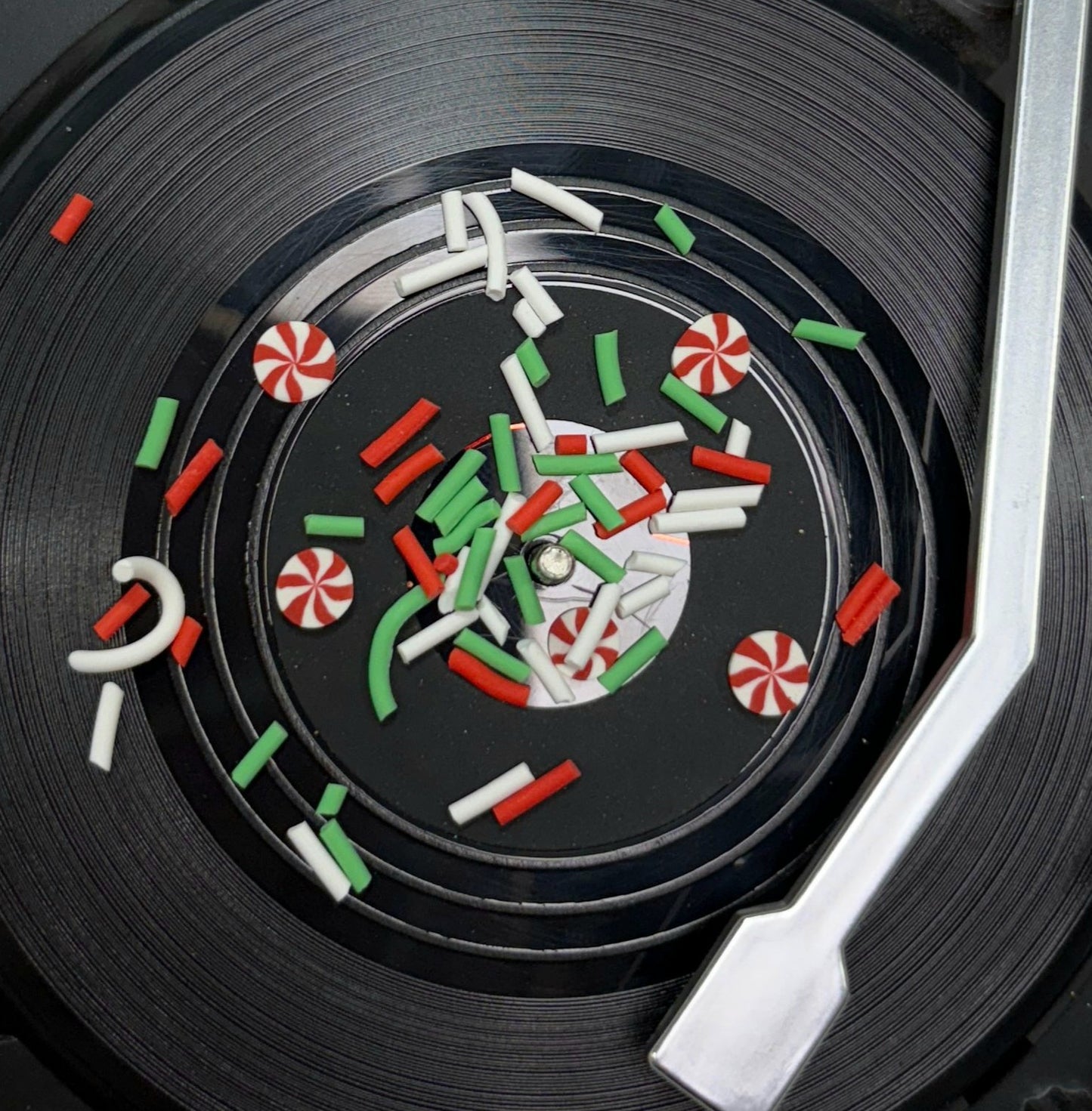 Red White and Green Peppermint Sprinkle Mix