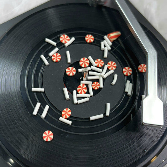 Red and White Peppermint Sprinkle Polymer Clay Mix