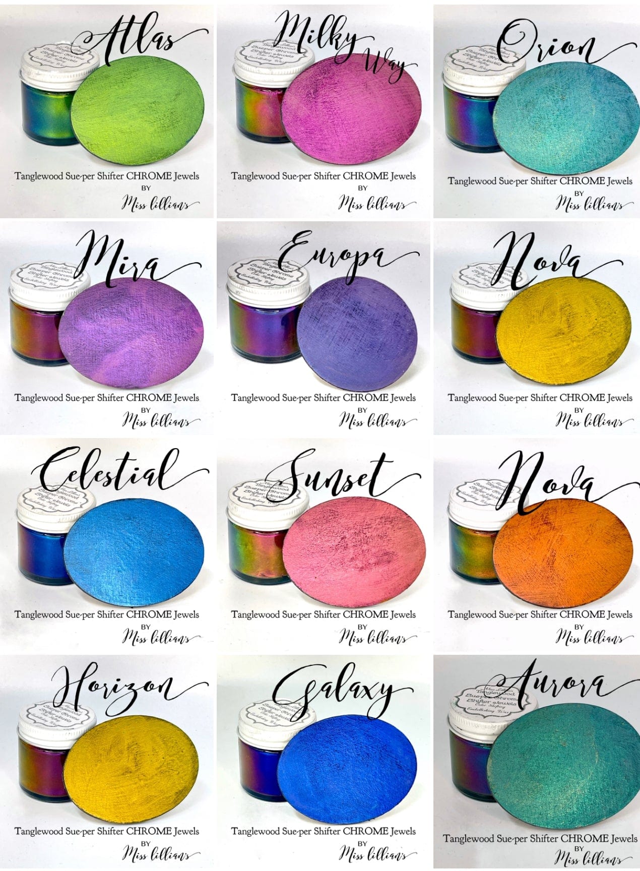 Tanglewood SuePer Shifters Craft Paint, Ink & Glaze SamplerONE-Tanglewood Sue-per CHROME Shifter Metallic Wax